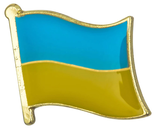 Support ukraine flag pin - ukraine,